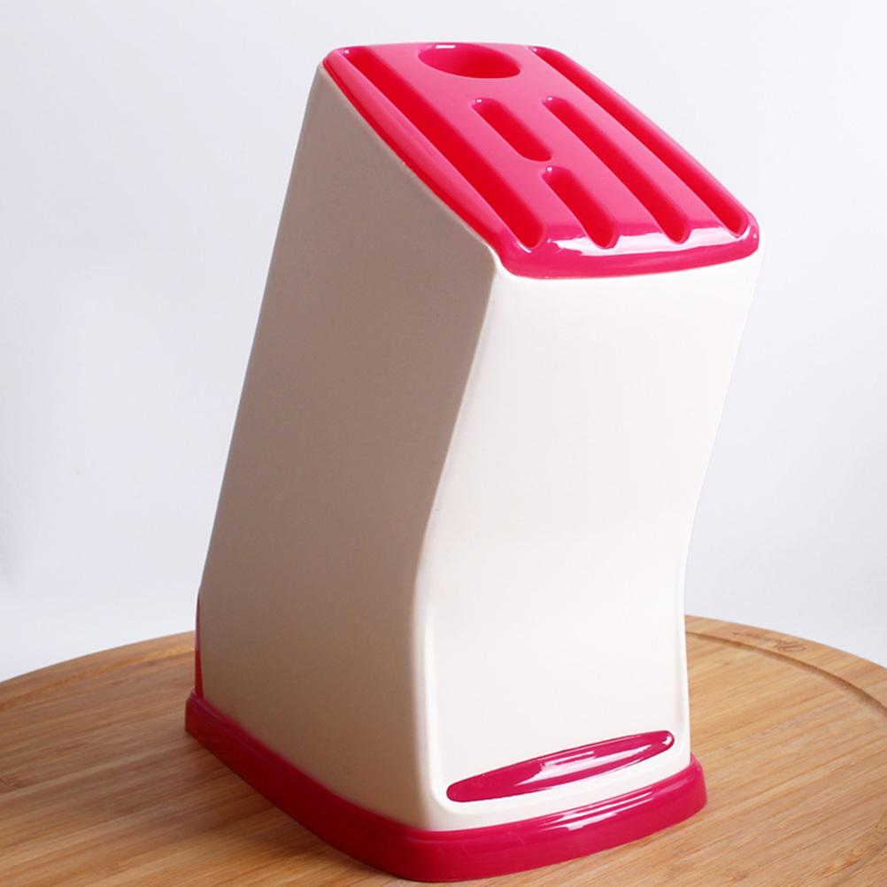 Knife Holder Storage Rack Muffin Shape Pp Cutlery Organizer With Pe Base, Non-Slip, Fast Draining Ventilation, For Kitchen