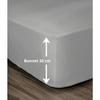 Spannbetttuch 100 % Baumwolle 180 x 200 x 30 cm hellgrau