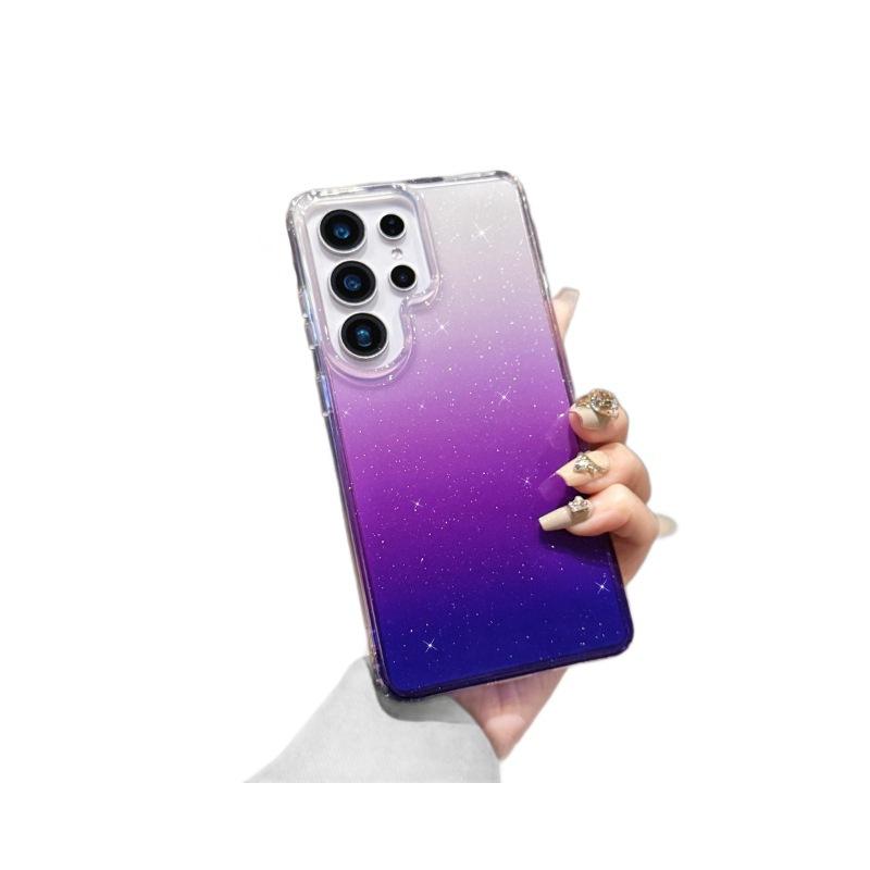 Applicable to Samsung S26Ultra mobile phone case gradual change S25FE glitter star anti-drop S26 transparent case spot