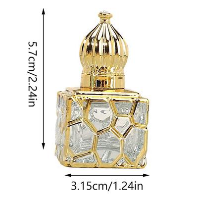 10 ml hochwertige Parfümflasche, Würfel, Goldglasflasche, leere Kosmetikbehälter, tragbarer Reisezerstäuber, Ultra-Nebel-Sprühgerät