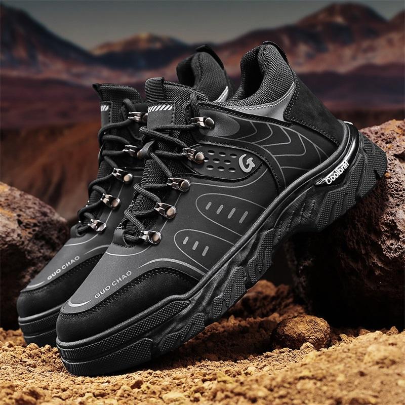 Outdoor Mens Hiking Trekking Shoes Male Walking Sneakers Mens Casual Shoes Wear-resistant Sports Shoes Lightweight Work Shoes