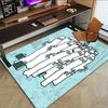 1PC ghosts Non-Slip Floor Carpet Compatible for Office&Living Room&Dining room - Flat-Weave Machine- Soft & Pattern-E252