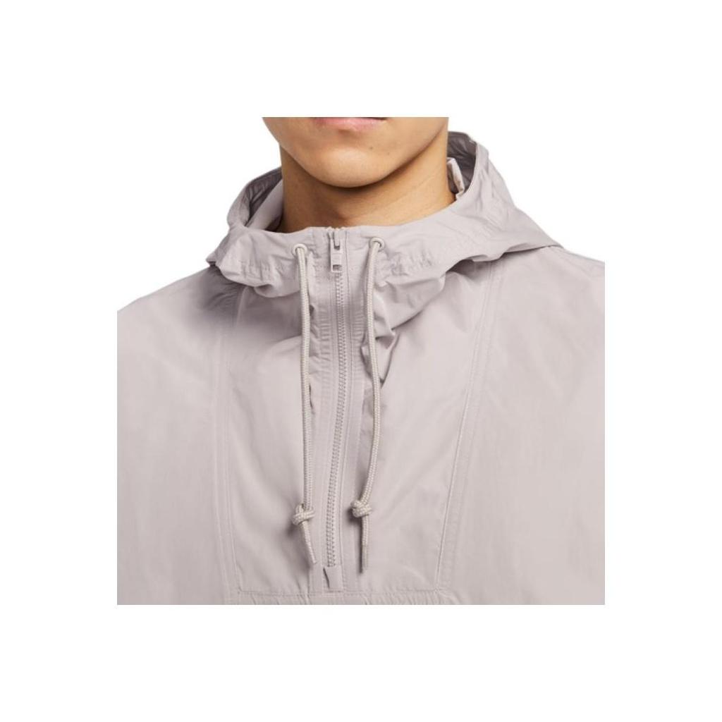 Nike Club Marina Anorak Men's Water-Repellent Hooded Windbreaker Jacket University Grey Light Smoke Grey IB7558-009