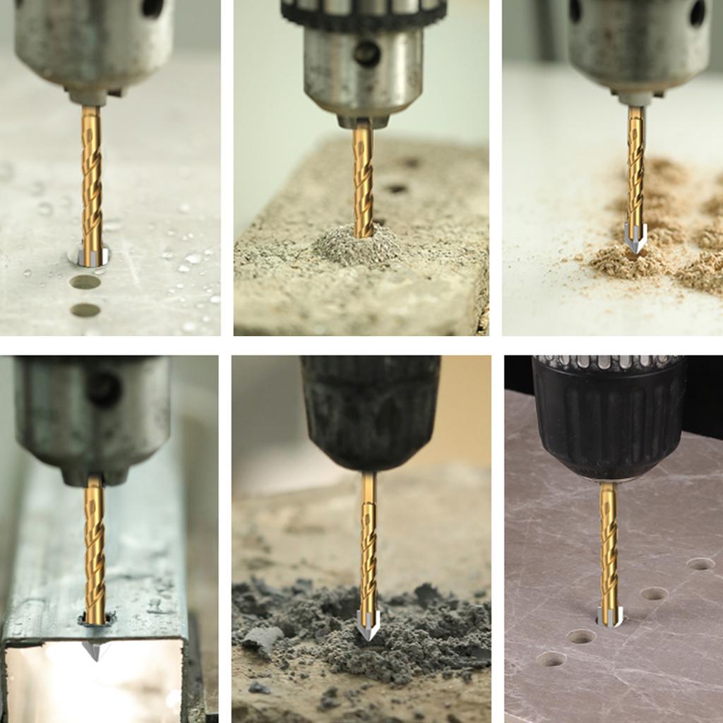 Cross Tile Drill Bit Glass Ceramic Concrete Hole Saw Alloy Triangle Drill Bit 5/6/8/10/12mm Power Tool Accessories