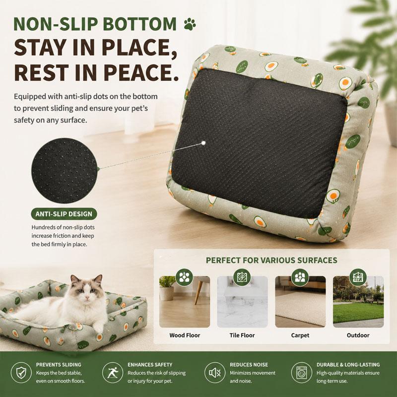 Pet Summer Mat Cute Dog Cooling Sofa Breathable Washable Four Seasons For Small Dog Bed Cushion Pet Cat Nest Mat Accessories