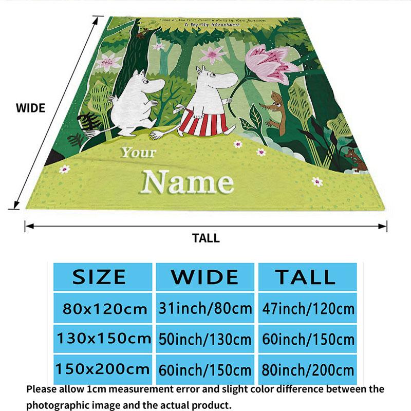 Custom Moomin Blanket, High quality Comfortable for All Seasons, Home Decor, Warmth and Comfort