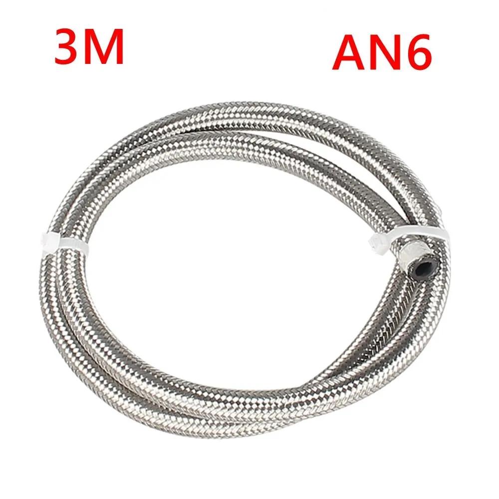 1M 3M 5M 6M AN4 AN6 AN8 AN10 AN12 16FT Ulei Combustibil Furtun Ulei Gas Racitor Furtun Linie Noua Tub Tub Nailon Impletit Linie Piese Auto