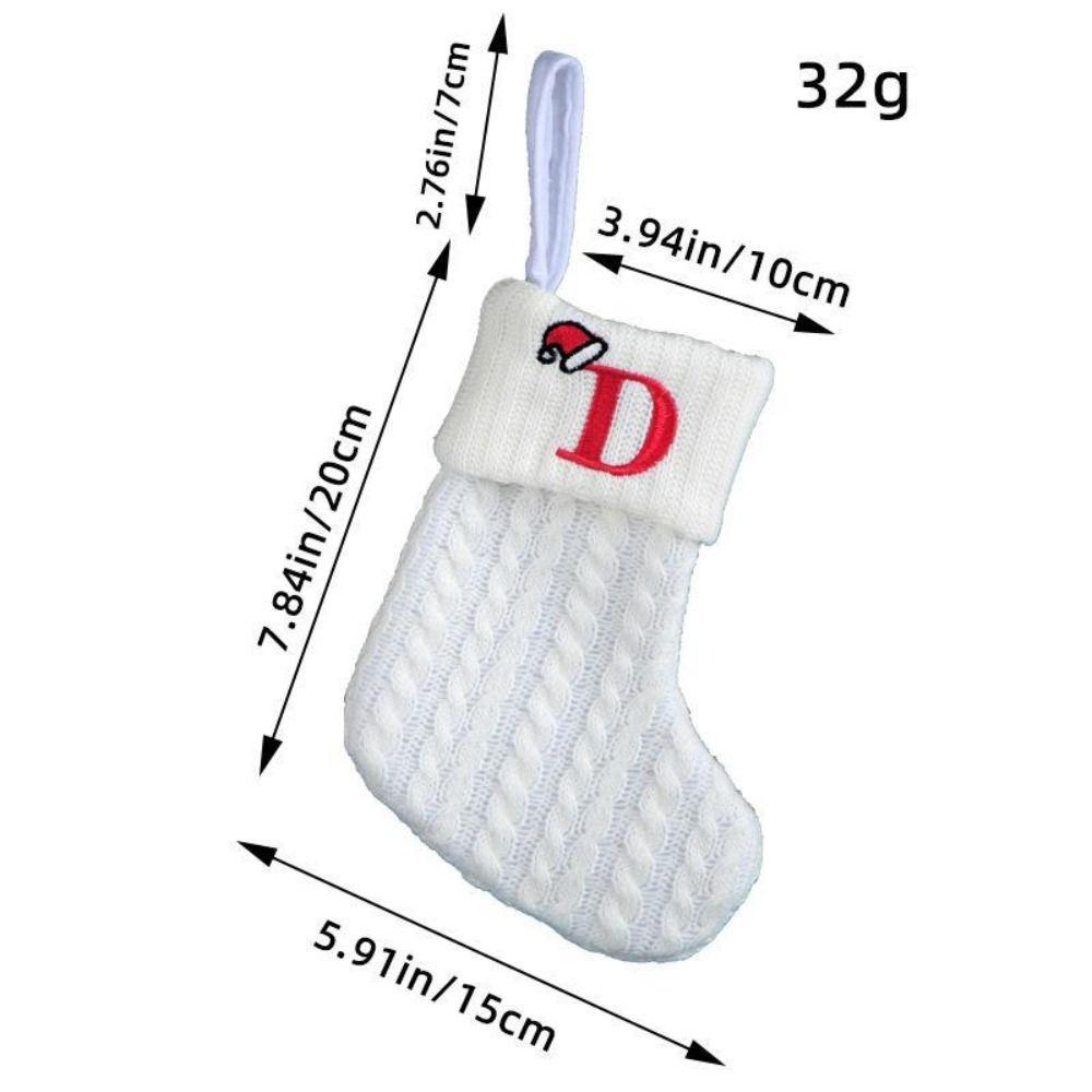 Embroidered Christmas Socks Alphabet Christmas Tree Pendant  Christmas Tree