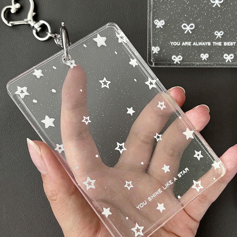 Transparent Photocard Holder Acrylic Kpop Idol Card Protetion Cover Credit Id Bank Card Photo Display Holder Student Card Case Set