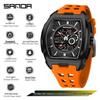 SANDA Trendy Student Men's Dual Display Electronic Watch with Snooze Alarm