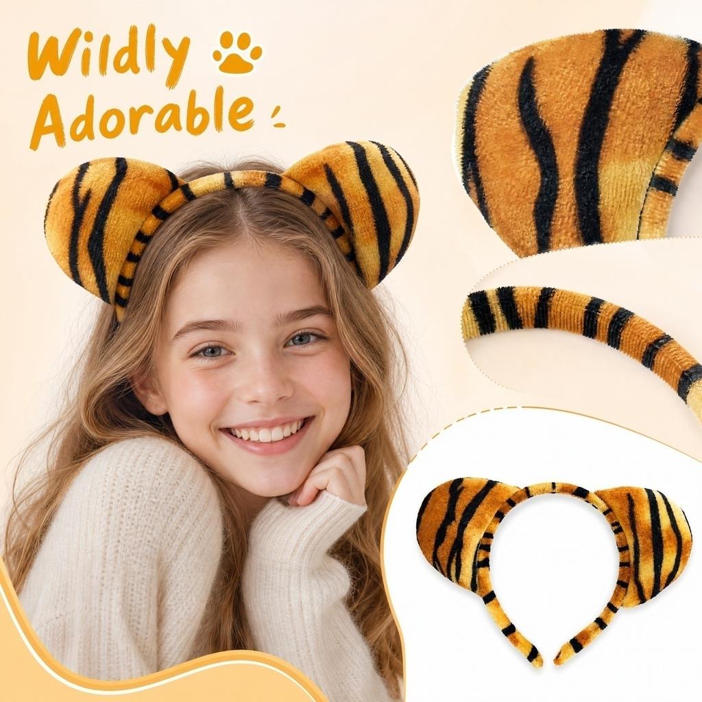 Plush Ear Headband for Costume Party Everyday Wear