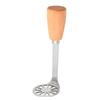 Wooden Handle Stainless Steel Potato Masher - Manual Kitchen Tool for Mashing Potatoes and Baby Food