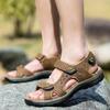 38-48 Summer Mens Large Size Genuine Leather Men Sandals Summer Men Beach Sandals Outdoor Sandals For Men