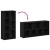 Bookshelf Black Oak Effect 50 x 25 x 104 cm Engineered Wood