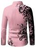 Camicie da uomo alla moda con stampa, per primavera e autunno, casual, traspiranti, con colletto, bottoni, manica lunga