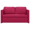 Vidaxl Sofa Podłogowa 2-W-1, Winna Czerwień, 122X204X55 Cm, Aksamit