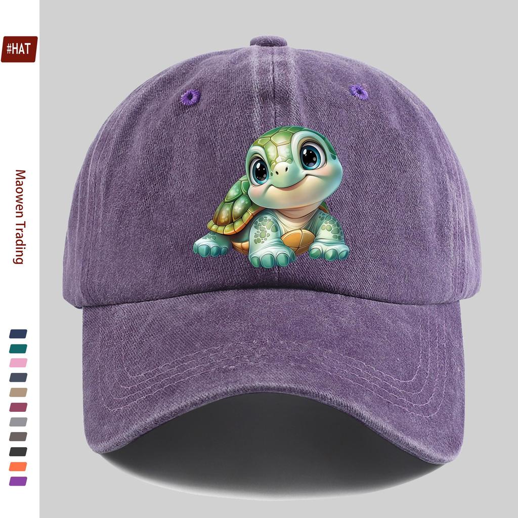 D Flat pc pcs Sea Turtle Print Trucker Cap with Ocean World Design  Adjustable Snapback Lightweight Suitable for Men  Wom
