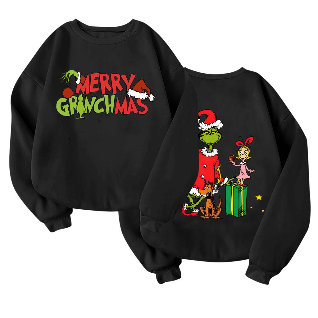 Children's Fashionable Lightweight Long-sleeved Round Neck Pullover With Pockets Printed Pullover