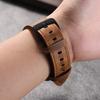 Vintage Cowhide Watch Strap 18mm 20mm 22mm 24mm Dark Brown Watch Band Black Buckle Leather Wristband for Men Women Accessories