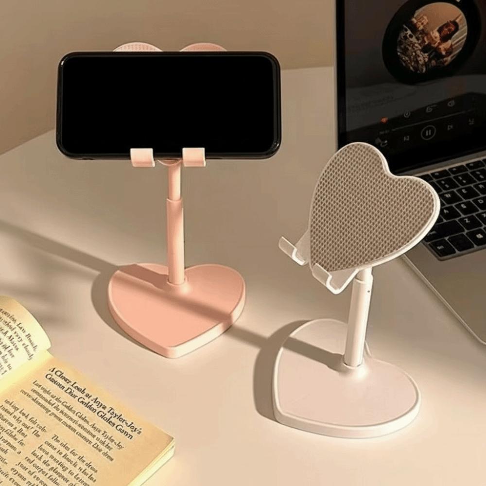 Multifunctional Phone Stand Extendable Design Love Shaped Design Tablet Stand Adjustable Lifting Foldable Live Streaming Stand