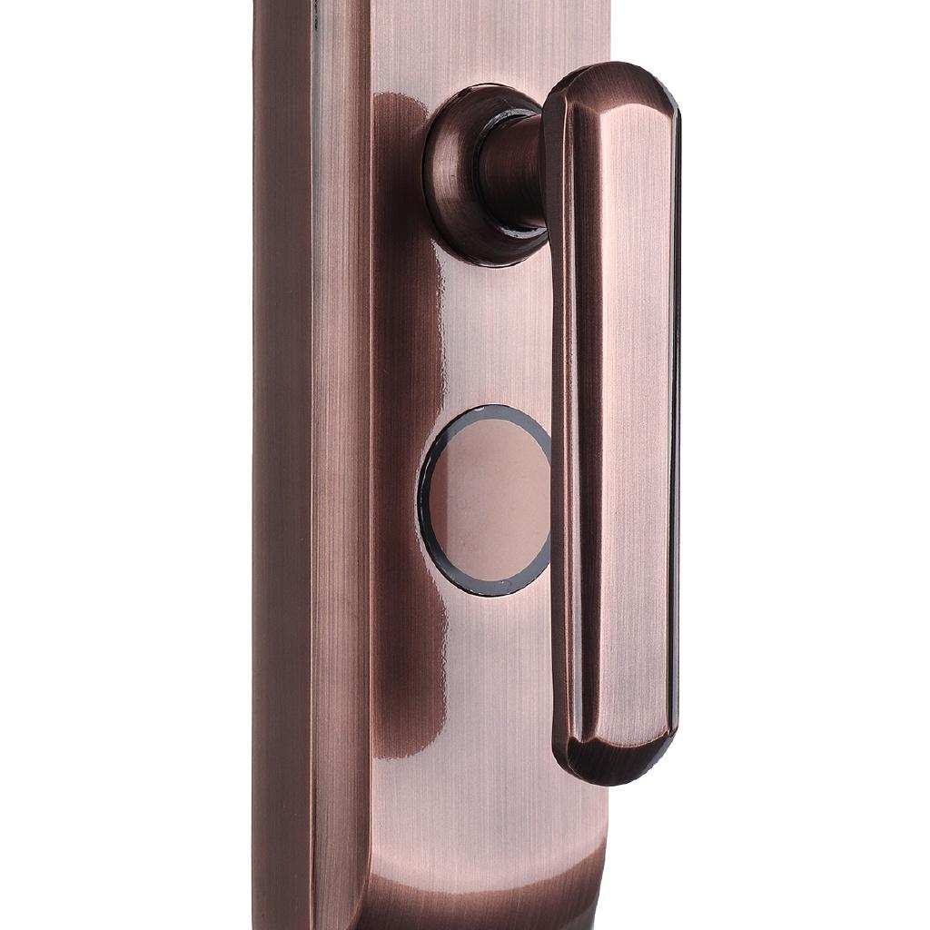 5 Way Security Electronic Digital Smart Door Fingerprint Lock APP+Key+Card+Touch Password+Fingerprint Door Lock