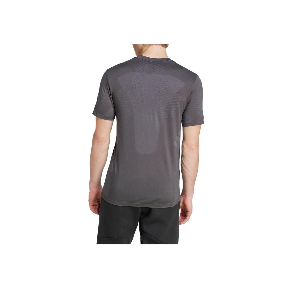Adidas Gym Climacool Seamless Tee Casual Simple Soft Comfortable Quick-Dry Short Sleeve T-Shirt Men Tops Slate-Gray Light-Silver JN0568