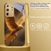 The Golden Phoenix For Samsung Galaxy S20 FE S21 S22 Ultra 23 Plus 24 Ultra 25Ultra S21+ S9+ 22Plus Golden Glass Phone Case