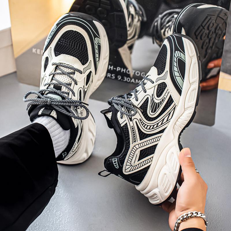 Fashion Mens Shoes 2025 Summer Mesh Breathable Sneakers Mens Fashion Trend Platform Casual Running Shoes Zapatillas Hombre