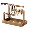 Space Saving Desktop Organizer Wooden Headband Holder Stand, Hair Accessories Tray for Hairbands, Scrunchies, Stand Ties, Bows & Clips, Jewelry