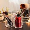 Transparente 3-Loch-Aufbewahrungsbox für Make-up-Pinsel aus Acryl, Kommode, Schreibtisch, große Finishing-Box für Augenbrauenpinsel, Kamm, Schere