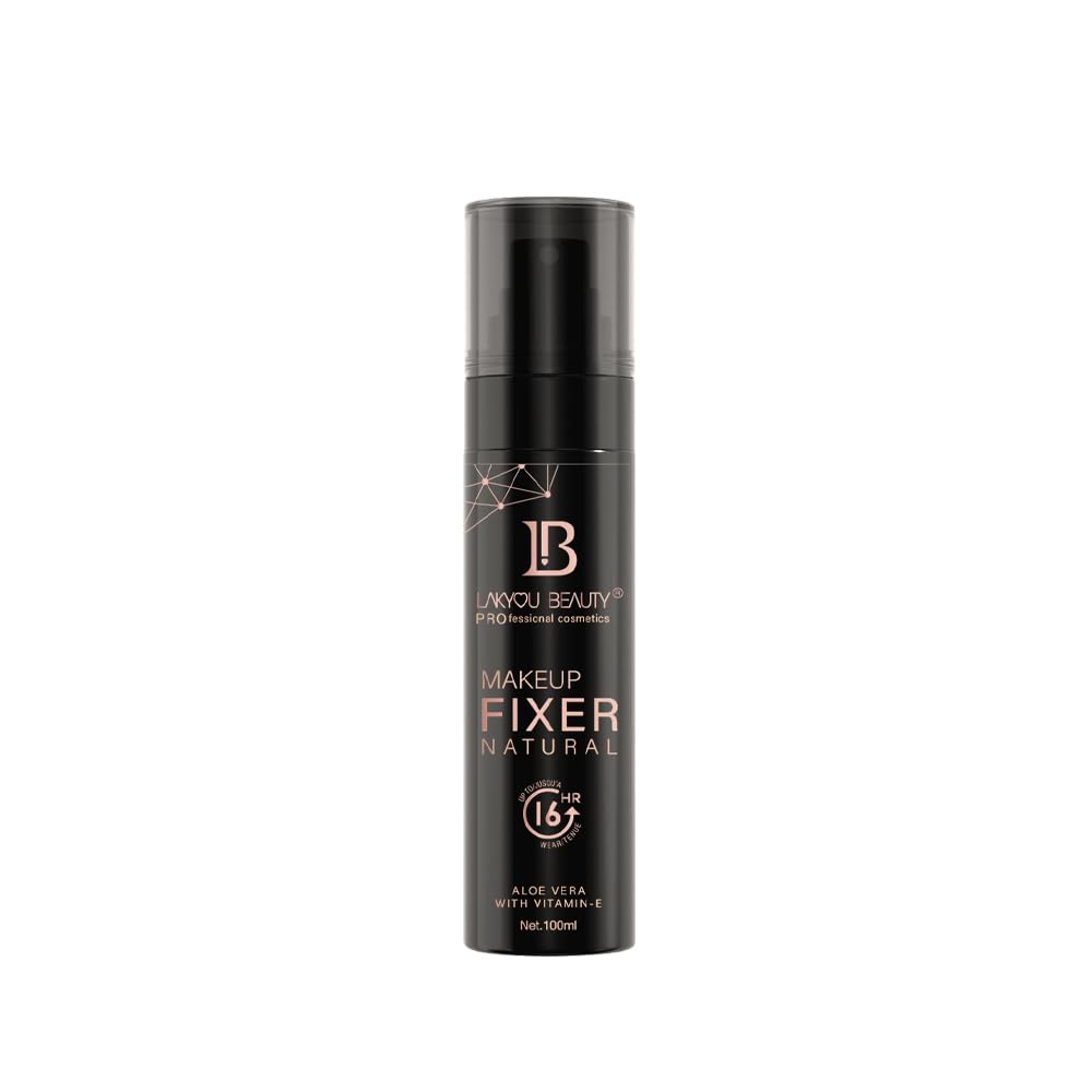 Lakyou Beauty Makeup Fixer Natural | 16hrs Long-Lasting | Aloe Vera & Vitamin E Mist - 100 ml