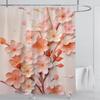3D Print Chinese Style Luxury Diamond Flower Shower Curtain Polyester Fabric Bath Curtains High Quality With Hooks Bathroom Mat