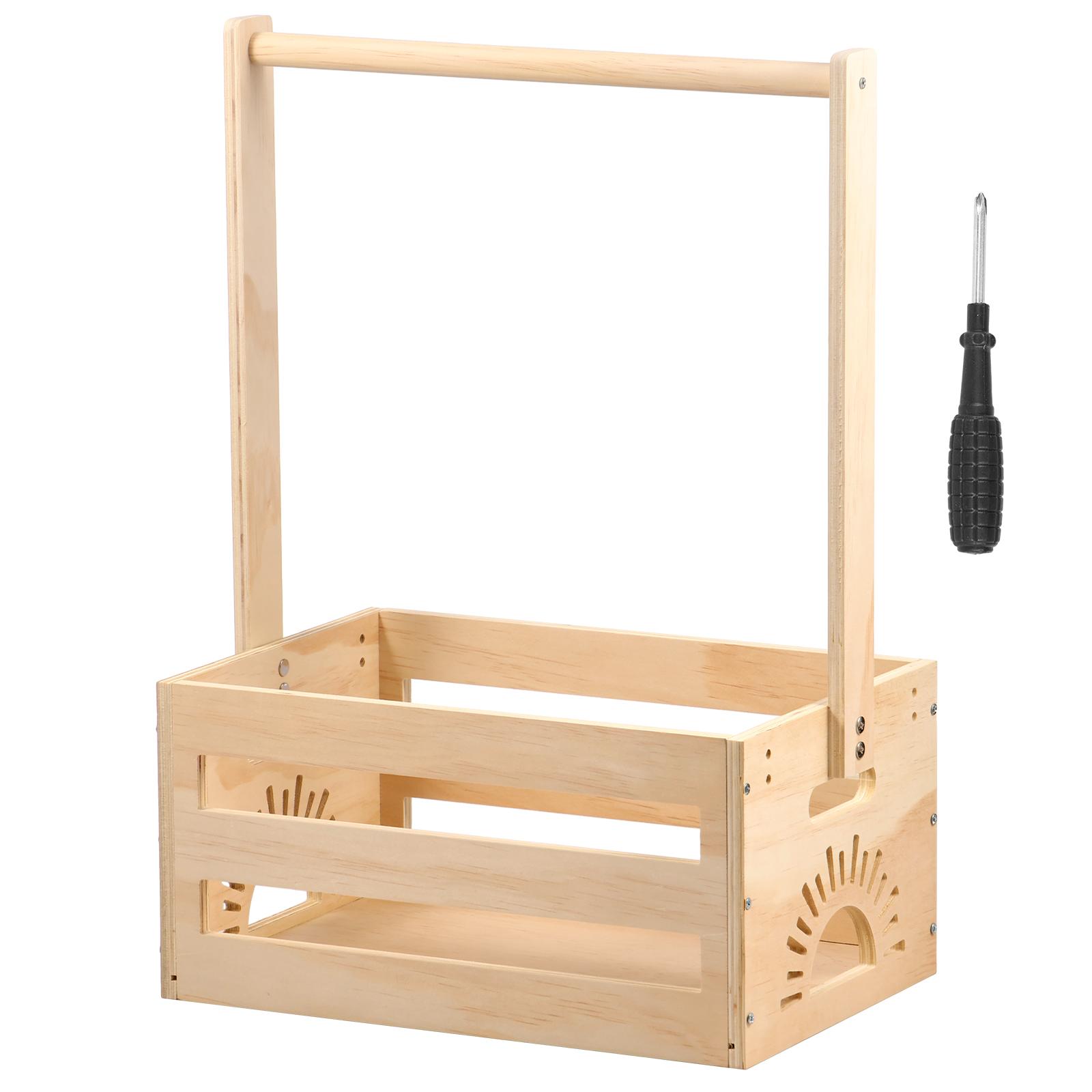 

Baby Clothes Storage Rack Storage Box Wooden Baby Shower Crate Closet with Handle,Baby Shower Gift Clothes Wooden Storage Rack