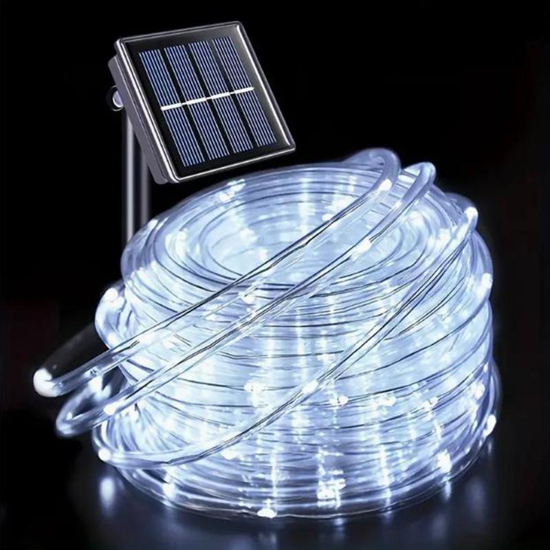 Solar String Tube Light Outdoor Waterproof Multi-color Light Flashing Light String Garden Decoration Atmosphere Courtyard Trees