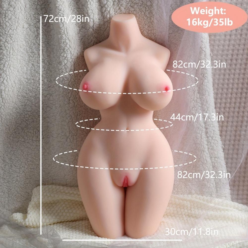 Sexy Spielzeug für Männer TPE Halbkörper-Torso Realistischer Vaginal-Anal-Katze Metall-Skelett Männliche Masturbation Erwachsenen-Spielzeug