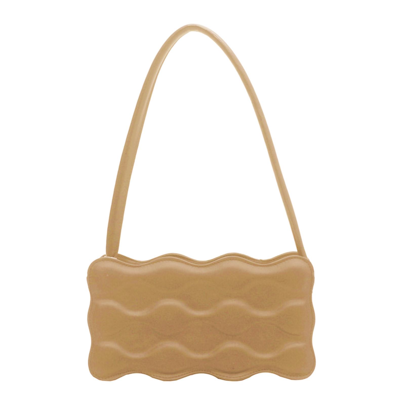 

Стильные и универсальные сумки через плечо, женская сумка через плечо с волнистым узором, идеально подходящая для повседневных выходов и повседневных выходов золотой