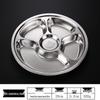 Leyongtu 304 Stainless Steel Round Divided Canteen Plate