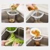 Sink Leftovers Strainer Sink Filter Mesh Reusable 2 Colors Vegetable Cleaning Filter Bag for Bathroom Kitchen