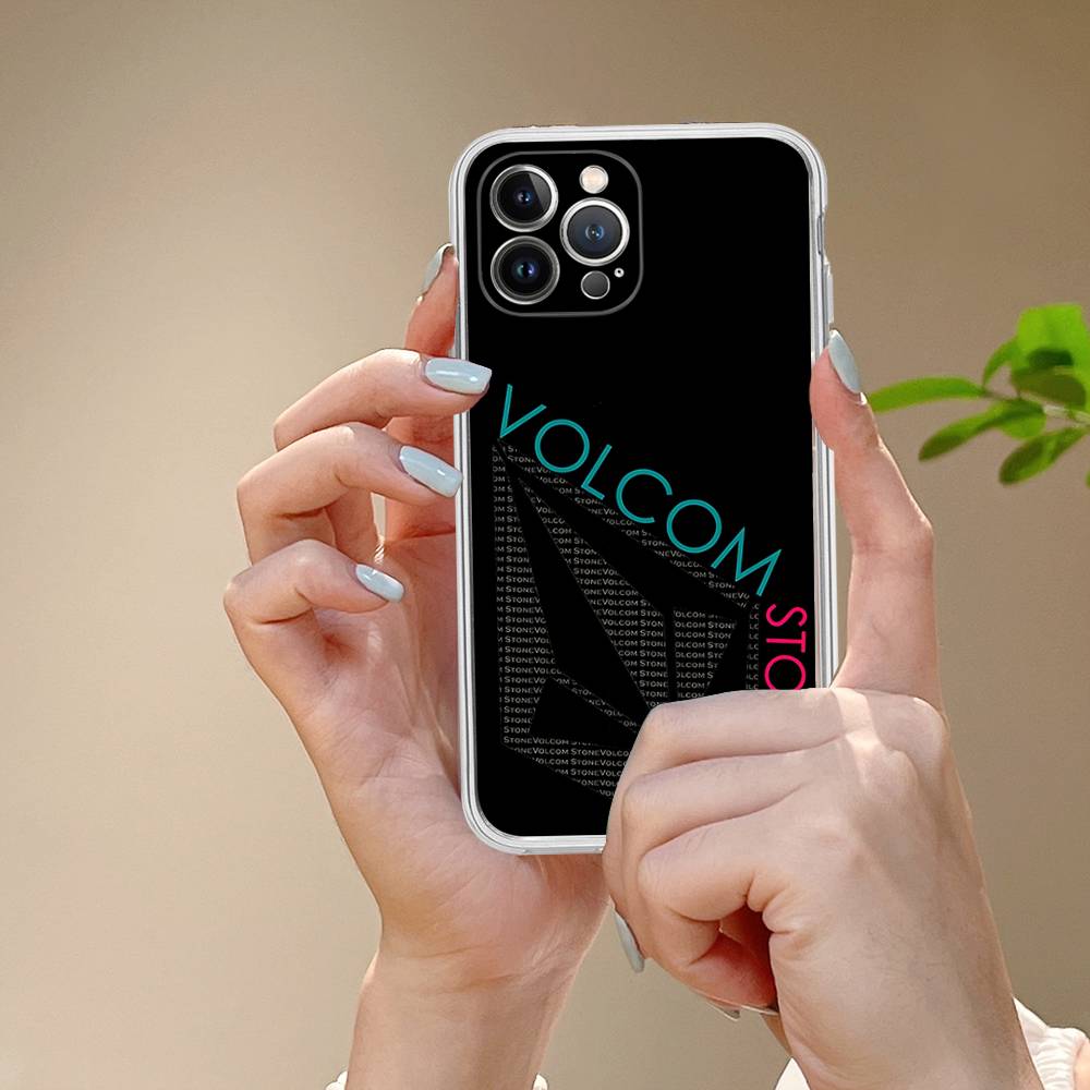 

V-Volcom LOGO Fashion Phone Case For IPhone 17 16 15 Plus 14 13 Mini 12 11 Pro Max Soft Shell Cover iPhone 13