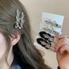 Punk Barrettes Hair Clip Floral Sweet Metallic Flower Flat Clip Hairpin Flower Floral 2000s Hair Clip for Bunches