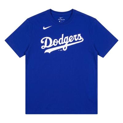 Men's Nike X MLB Los Angeles Dodgers T-Shirts Unisex Blue Crew Neck Thin Other