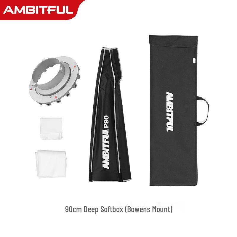 Ambitful Deep Softbox with Bowens Mount (90/120cm) for Studio Photography & Live Broadcasts 90cm