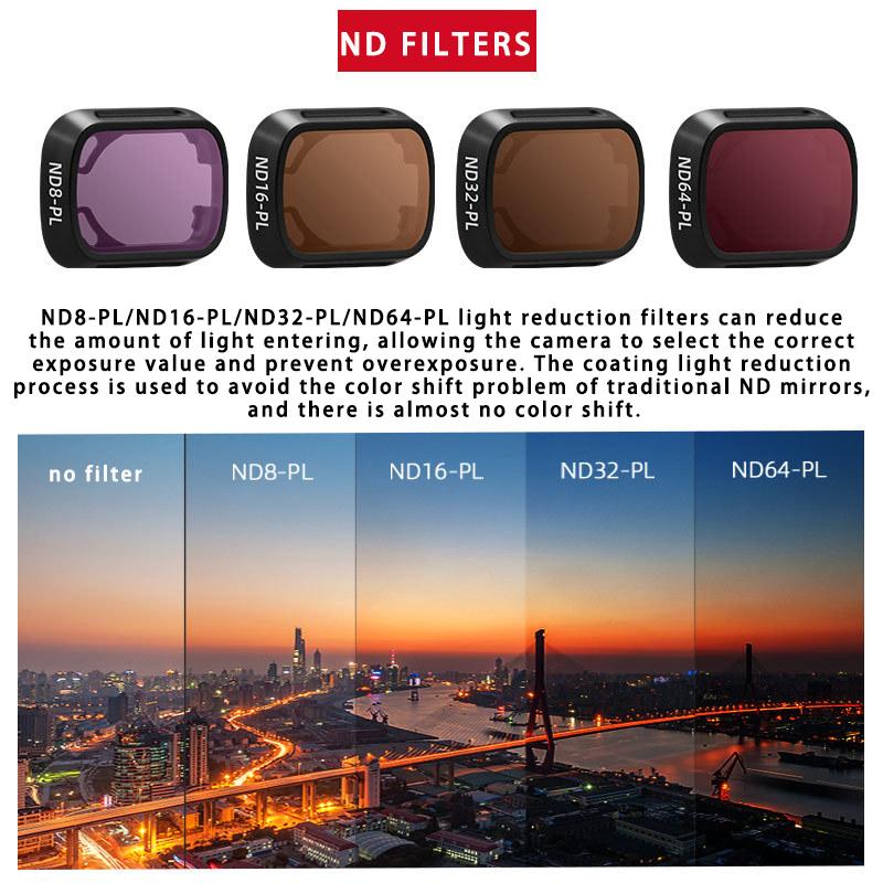 Filters for Dji Mini 3 Pro Accessories NDPL Filters Set UV ND Adjustable CPL Lens Filter' Compatibility: MINI 3 / 3 PRO