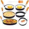 Egg Rings Pancake Mold Set Set Stainless Steel Fried Egg Ring Griddle Pancake Shapers Cooking Egg Mould Kitchen Breakfast Tools