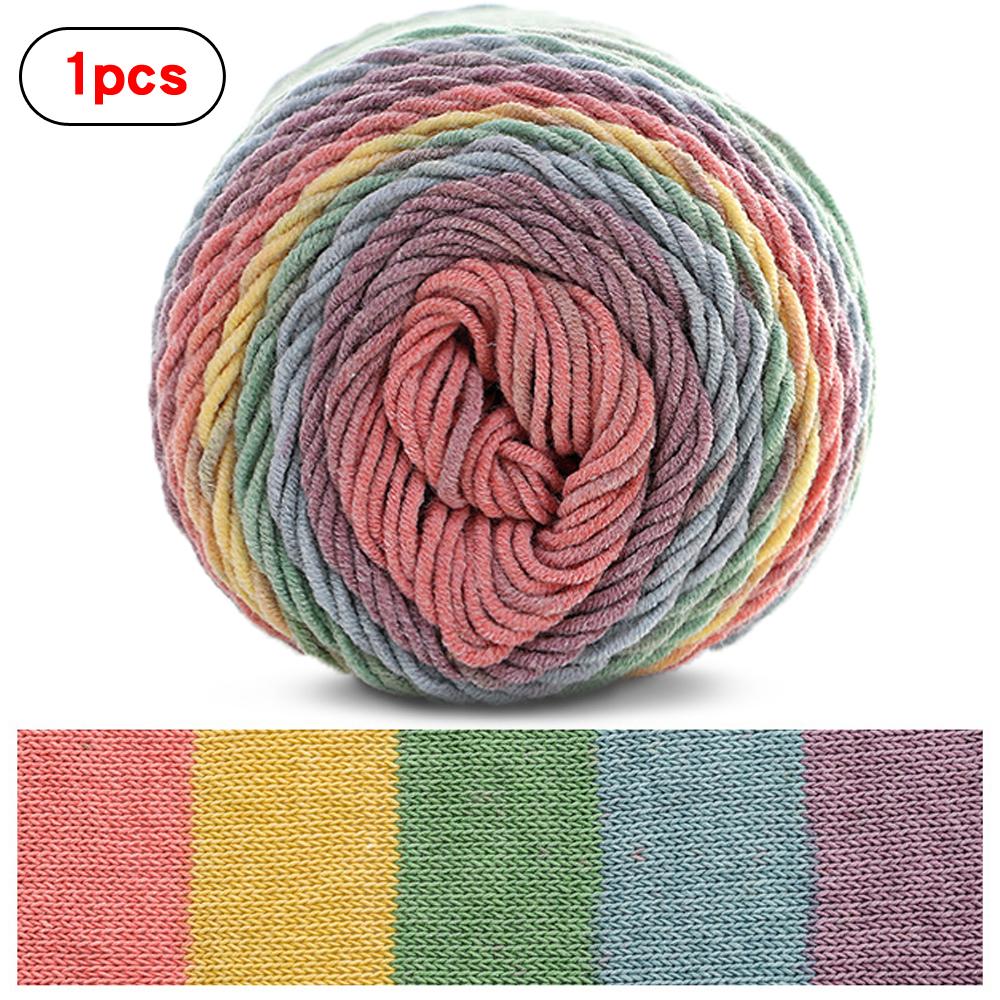 1 piece, approximately 633 feet gradient rainbow yarn, used for DIY knitting, warm sweaters,Suitable for 3-4mm crochet hooks