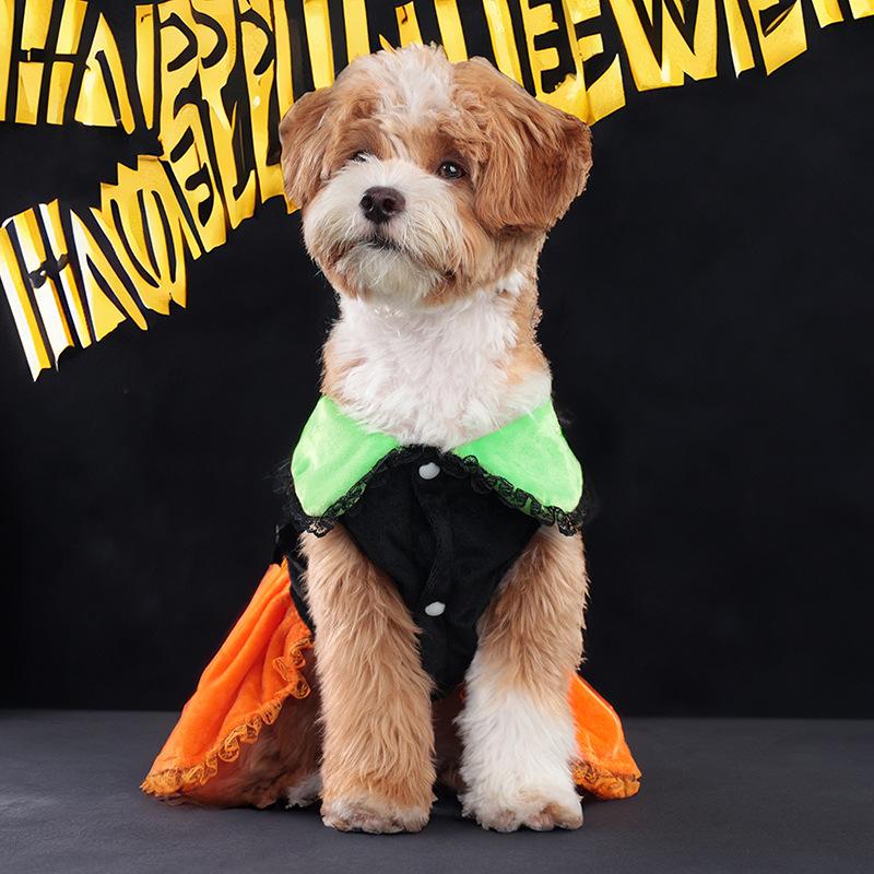 Halloween Pet Dress Dog Costume with Wings Party Outfit Cute Festival Clothing for Dogs