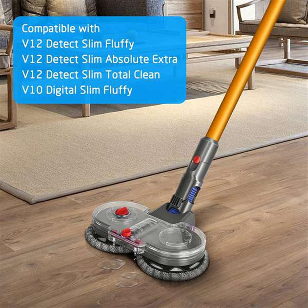 Cap de mop electric pentru aspiratorul Dyson V10 V12 Slim, cu rezervor de apa detasabil si 12 mop lavabil