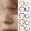 C-Shaped Stainless Steel Fake Nose Ring - Personalized Titanium Steel Piercing Jewelry