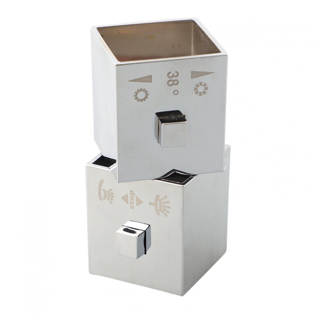 1 paar Platz Dusche Temperatur Control Griff Knopf Chrom Thermostat Griff