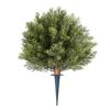 Artificial Topiary Cypress Trees with Ground Spike, 2 Set 406mm Faux Shrubs & Bushes Potted Plants, Fake Silk Tree Look Real for Decor Front Porch